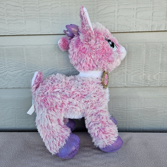 Build a Bear Workshop Twinkle the Reindeer Plush 15" Pink Sparkle BAB Food Bowl - Picture 2 of 10